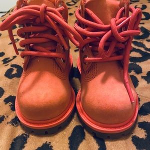 Toddler pink timberland boots